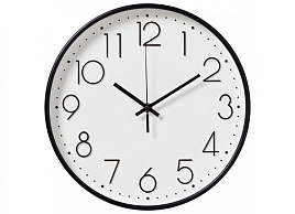 Часы настенные "21 Век" 30*30 3017-008 Классика бело-черные  круглые