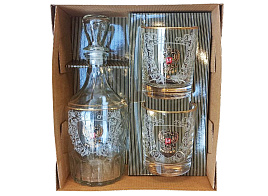 Набор подарочный 1330-ГДЗ4 Россия (Графин+2 стакана)