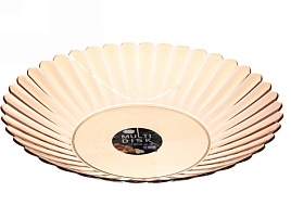 Тарелка пластик 403-895 Мадлен ромашка бежевая 27см