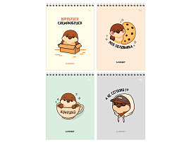 Блокнот 60л. BG Б5гр60 06693 А5 на гребне "Воробушек", твердая подложка