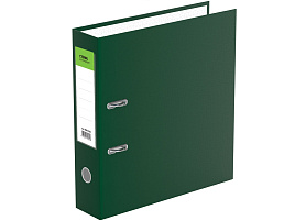 Папка регистратор 7см. СТАММ ММ-31825 "Стандарт", бумвинил, с карманом на корешке, зеленая