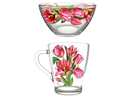Набор для завтрака 1238-Д Тюльпаны
