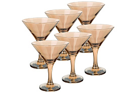 Набор бокалов для мартини 6шт 410/05/5860 Золотистый мёд 170мл