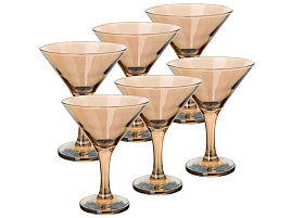 Набор бокалов для мартини 6шт 410/05/5860 Золотистый мёд 170мл