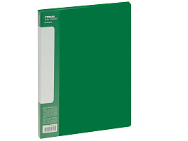 Папка 60 вкл. СТАММ ММ-30625 "Стандарт" А4, 21мм, 700мкм, пластик, зеленая