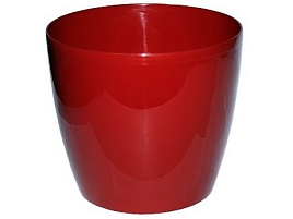Кашпо цветочное 3,13л Магнолия 068200/2039 красное с поддоном