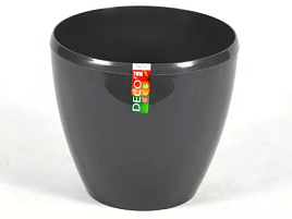 Кашпо цветочное 4л Деко Твин 051903827 антрацит с/п