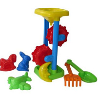 Песочная мельница №282 35103 Совок, грабли, 4 формочки