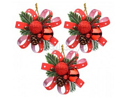 Подвеска полимер Новогодняя композиция набор 3шт S1614