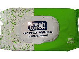 Влажные салфетки Fresh Week 100шт.Универсальные