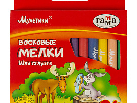 Восковые мелки 24цв. 2131018_01_31/081120203 "Мультики", круглые, картон. уп., европодвес