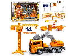 Инерционная Машина 6607-C1 Автоэкскаватор с дорожными знаками