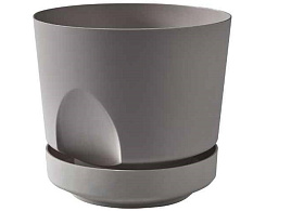 Кашпо цветочное 0,8л Тренд КШ-4101 серое