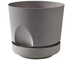 Кашпо цветочное 0,8л Тренд КШ-4101 серое