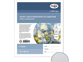 Холст на картоне Гамма 280818_05 "Студия", 30*35см, 100% хлопок, 280г/м2, мелкое зерно