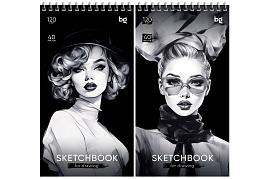 Скетчбук BG СА540гр_58933 "Fashion Week", 40л.,105*195мм, на гребне, 120г/м2