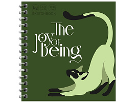 Скетчбук BG Скв40гр_58075 "Secret place. Cat", 40л., 170*170 на гребне, матовая ламинация, выборочный лак, 120г/м2