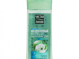 Шампунь Чистая линия 400мл Мицеллярный 2в1 Хлопк.молоч.шам.-бал.д.вс т. вол(УС) 0466
