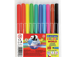 Фломастеры 10цв. Centropen 7550/10/1084 "Colour World" трехгранные, блистер, европодвес