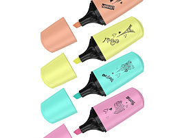 Текстмаркер Berlingo T1599_50 "Textline HP100" мини, пастельные цвета, ассорти, 1-5мм