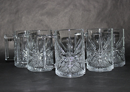 Набор кружек стекло 6шт DM254/2038 335мл в/уп