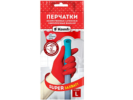 Перчатки резиновые Bicoira3 XL сверхпр.Биколор латекс бело+кр.2111