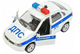 Машина металлическая CT-1049WB-10 LADA kalina ДПС, 12,5 см, двери, инерц. кор.