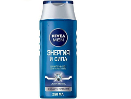 Шампунь муж. Nivea 250мл.Энергия и сила 81423/6416