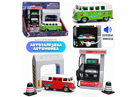 Набор инерционных Машин 890-47B Автобусная заправка
