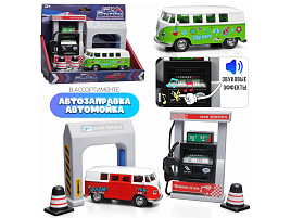 Набор инерционных Машин 890-47B Автобусная заправка