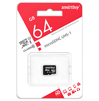 Карта памяти micro SDHC 64GB SmartBuy Class 10 без адаптера