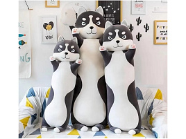 Мягкая игрушка Собачка сосиска Хаски 70см 4375