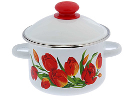 Кастрюля эмаль 3л 1MD181M Тюльпаны