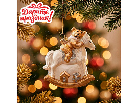 Фигурка Мишки на лошадке DP-0161 9.5см