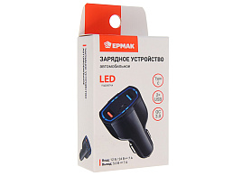 Зарядное устройство 3 порта зарядки 12/24В 738-014