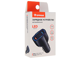 Зарядное устройство 3 порта зарядки 12/24В 738-014