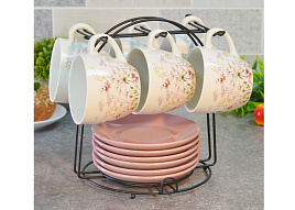 Сервиз чайный 12 пр 202385 на металлической подставке