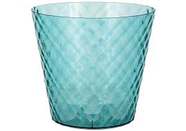 Кашпо цветочное 1,6л Кристалл 671110100/7666 изумрудная вода с/п
