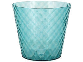 Кашпо цветочное 1,6л Кристалл 671110100/7666 изумрудная вода с/п