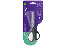 Ножницы 13см. Berlingo DNn_13035_c "Easycut 350", серые, эргономичные ручки, мягкие вставки, европодвес