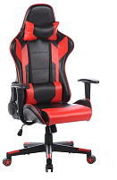 Кресло Helmi HL-G01 "Victory", искусственная кожа, черная/красная, 2 подушки