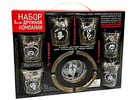 Набор подарочный 1210-Д От автора 7пр (пепельница+6стопок)