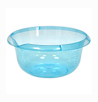 Миска пластик 3л 400312 голубая прозрачная