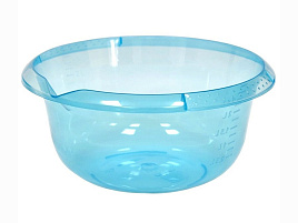Миска пластик 3л 400312 голубая прозрачная
