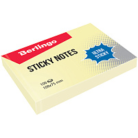 Блок самоклеящийся 75*100 Berlingo Lsn_39500 "Ultra Sticky", 100л, пастель, желтый