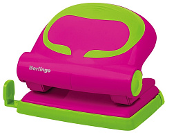 Дырокол Berlingo DDp_20003 "Fuze" 20л., пластиковый, розовый, с линейкой