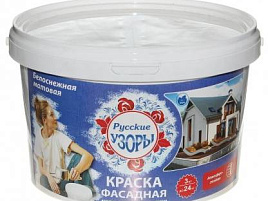 Краска в-д фасадная 3кг Русские Узоры 1296