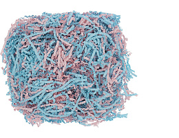 Наполнитель бумажный розовый фламинго светло-голубой 50гр Ч621-050