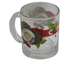 Кружка стекло 300мл 208-Д Coffee heart