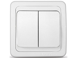 Выключатель 2 кл. СП Валери 10А белый В0023